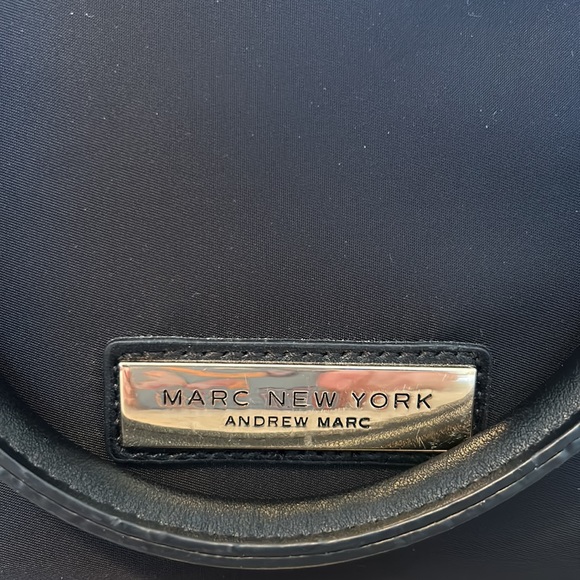 Marc New York (Andrew Marc) Black/Gold-Tone Satchel - Picture 2 of 9